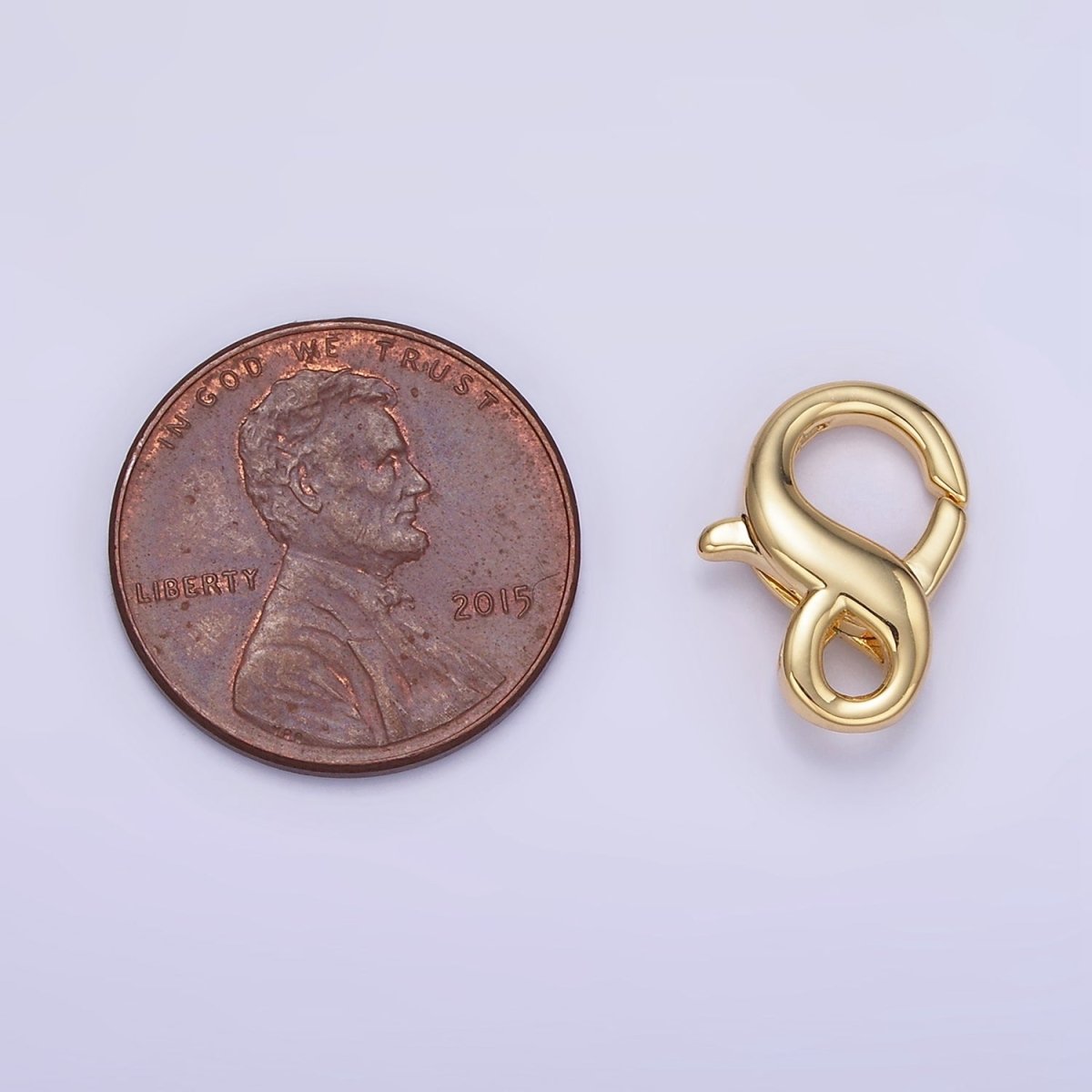 14K Gold Filled 15mm Mini Infinity Lobster Clasps Closure Findings | Z765