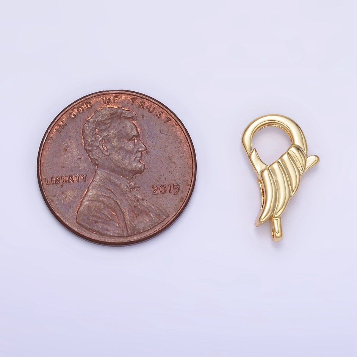 14K Gold Filled 15mm Wings Croissant Lobster Clasps Closure Findings | Z764