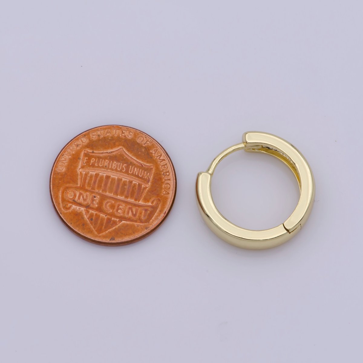 14K Gold Filled 18mm Minimalist Huggie Earrings | AB1213