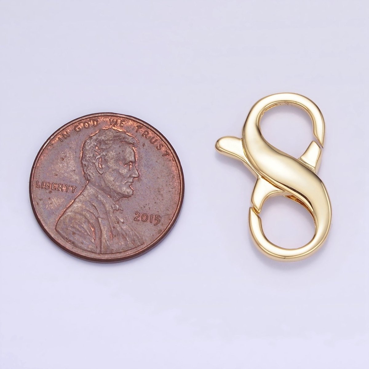 14K Gold Filled 20mm Double Infinity Lobster Clasps Closure Findings | Z767
