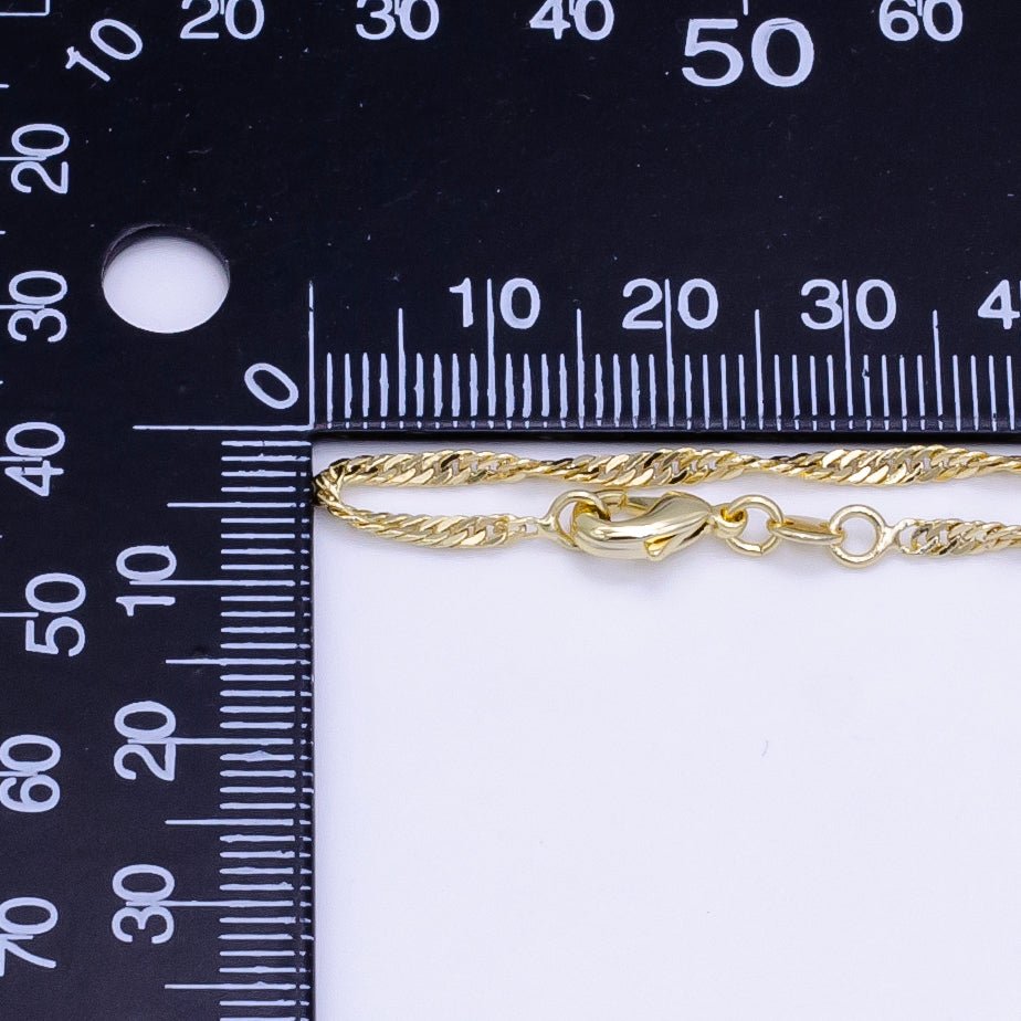 14K Gold Filled 2mm Singapore Chain 20 Inch Necklace | WA-2497