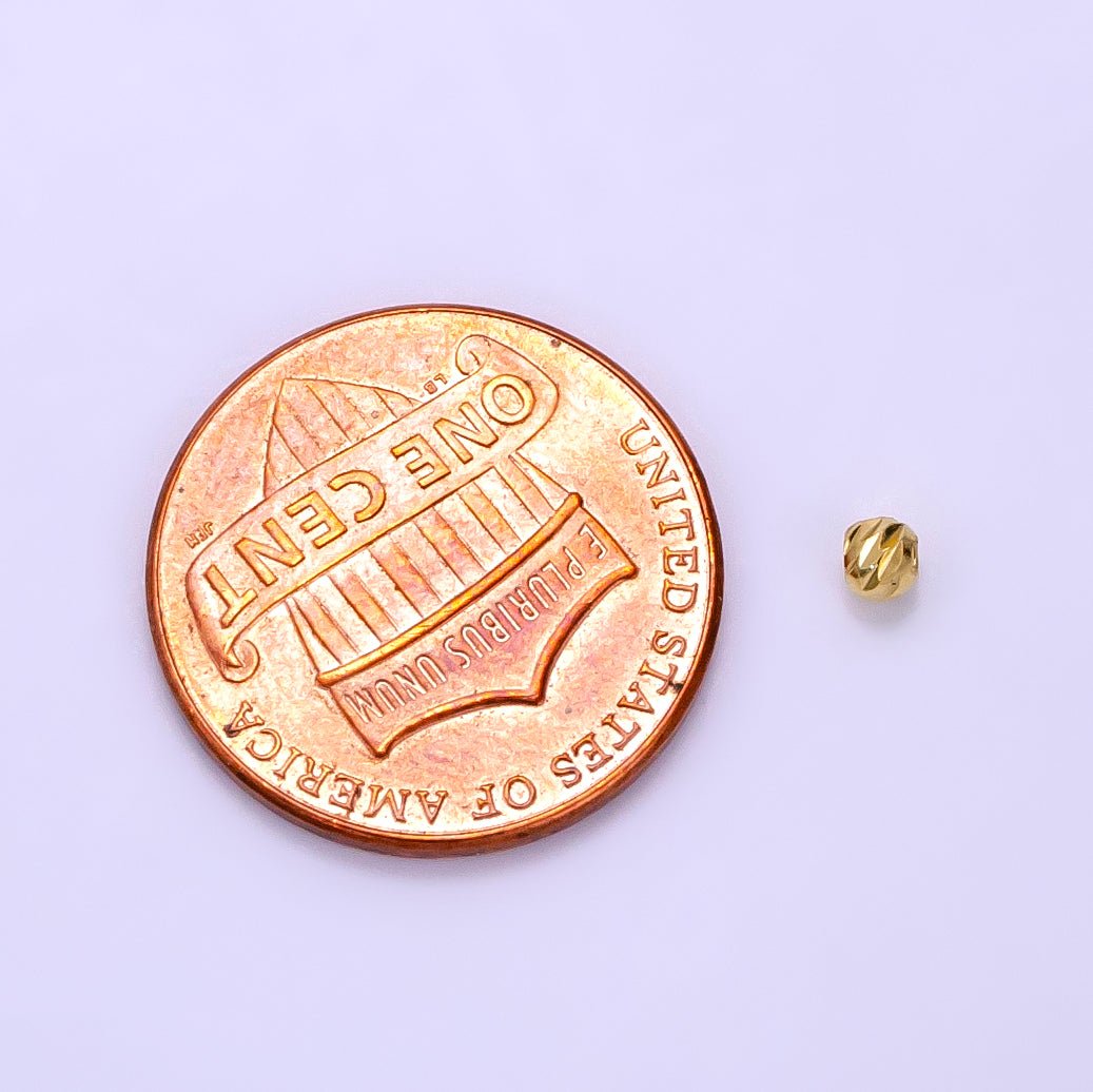 14K Gold Filled 3mm Sunburst Edged Bead By Pack | B920