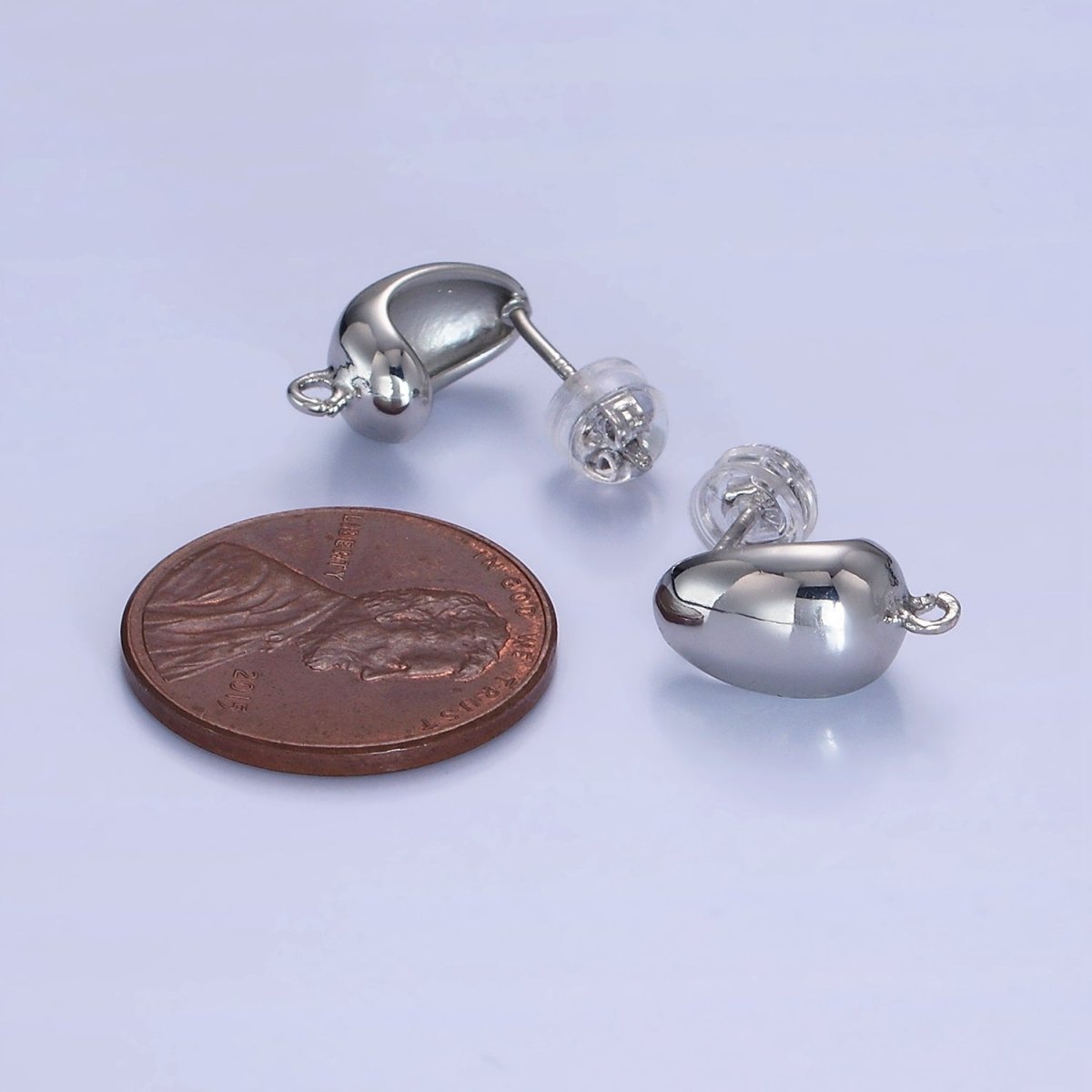 14K Gold Filled J-Shaped Dome Hoop Earrings Findings | L-523