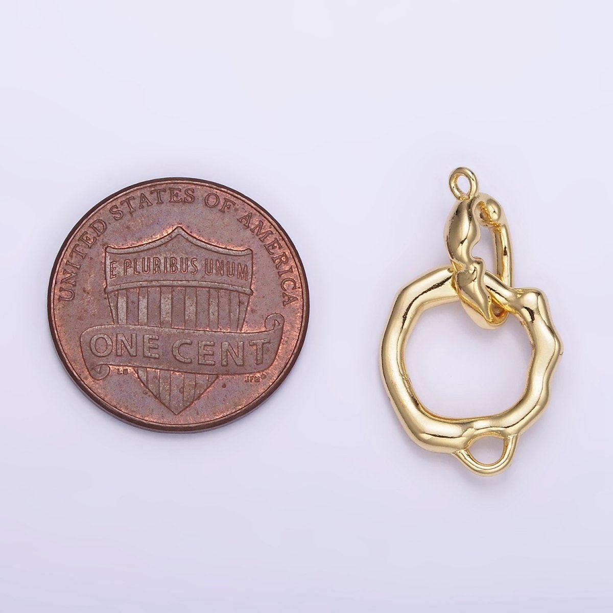 14K Gold Filled Molten Foil Snap Latch Findings Set | Z810