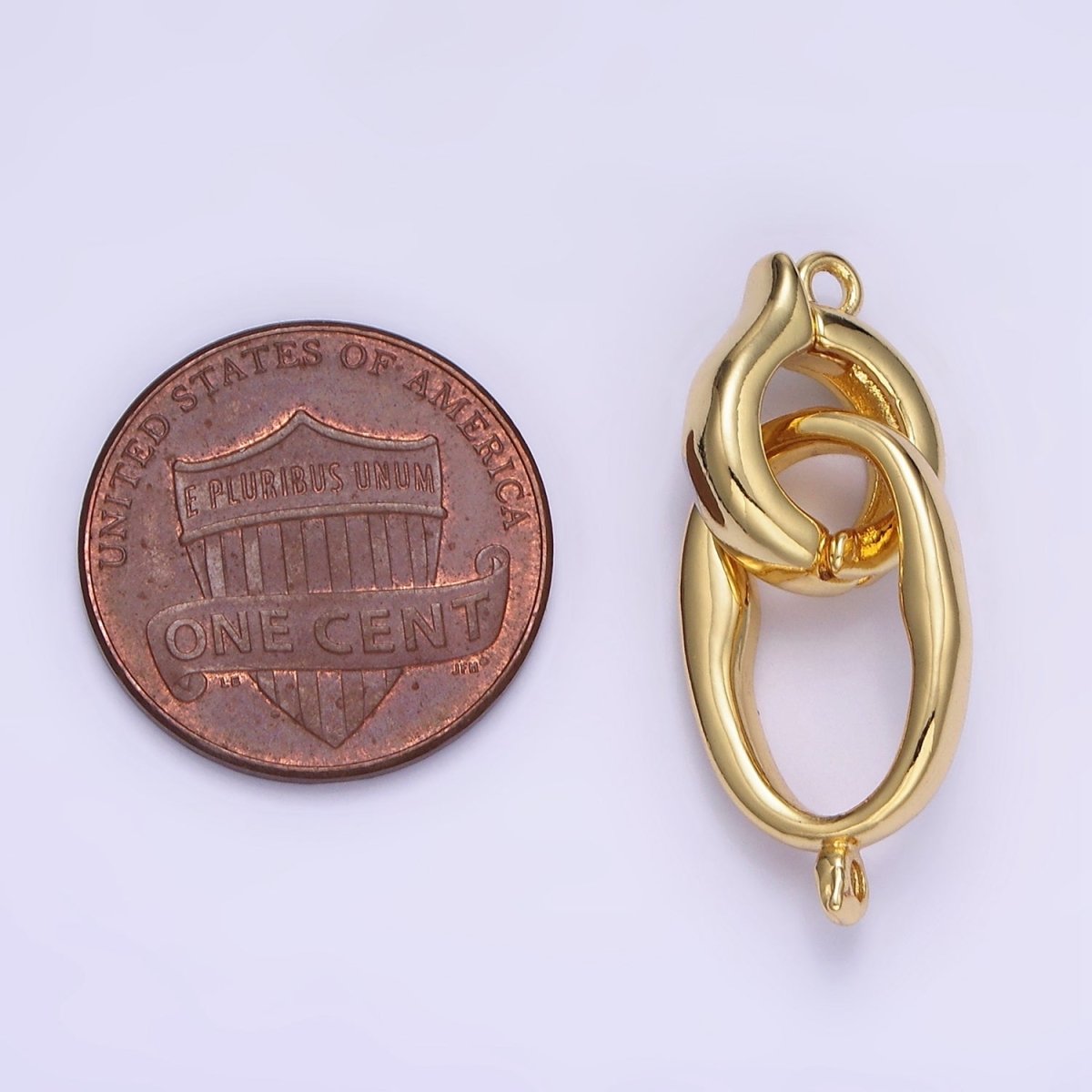 14K Gold Filled Oblong Snap Latch Bail Findings Set in Gold & Silver | L575