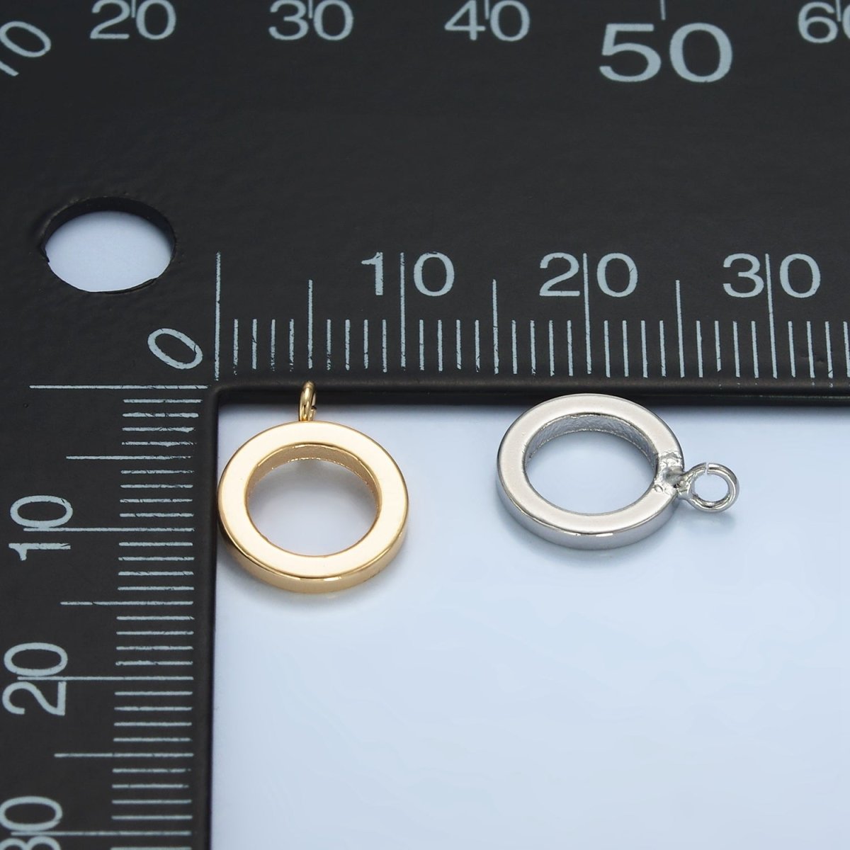 16K Gold Filled 13mm Minimalist Thin Rhondelle Open Loop Findings in Gold & Silver | Z858