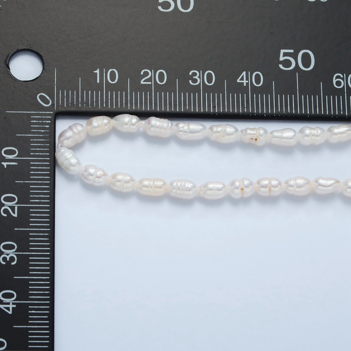 16K Gold Filled 4mm Ringed Freshwater Pearl 15 Inch Necklace w. Extender | WA-2628