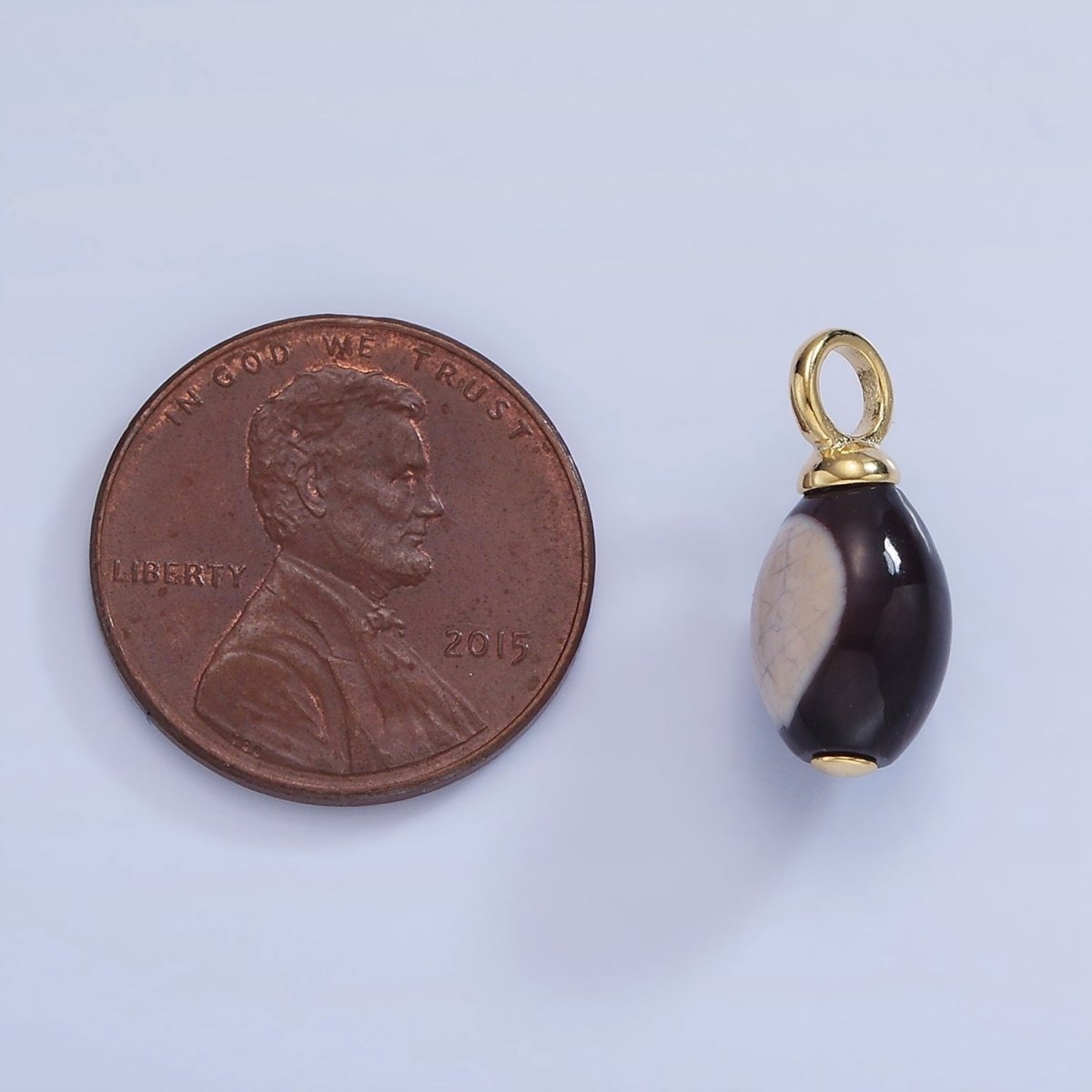16K Gold Filled Black Tahitian Shell Pearl Drop Pendant | P1768