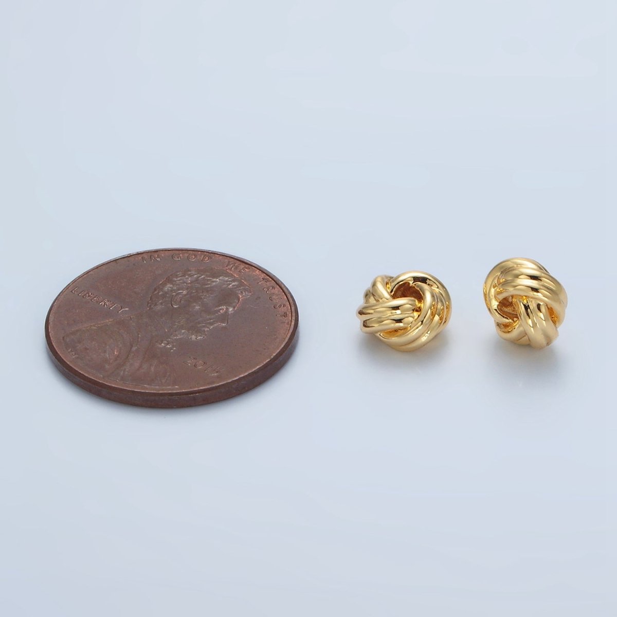 16K Gold Filled Tied Knot Geometric Spacer Bead | B137