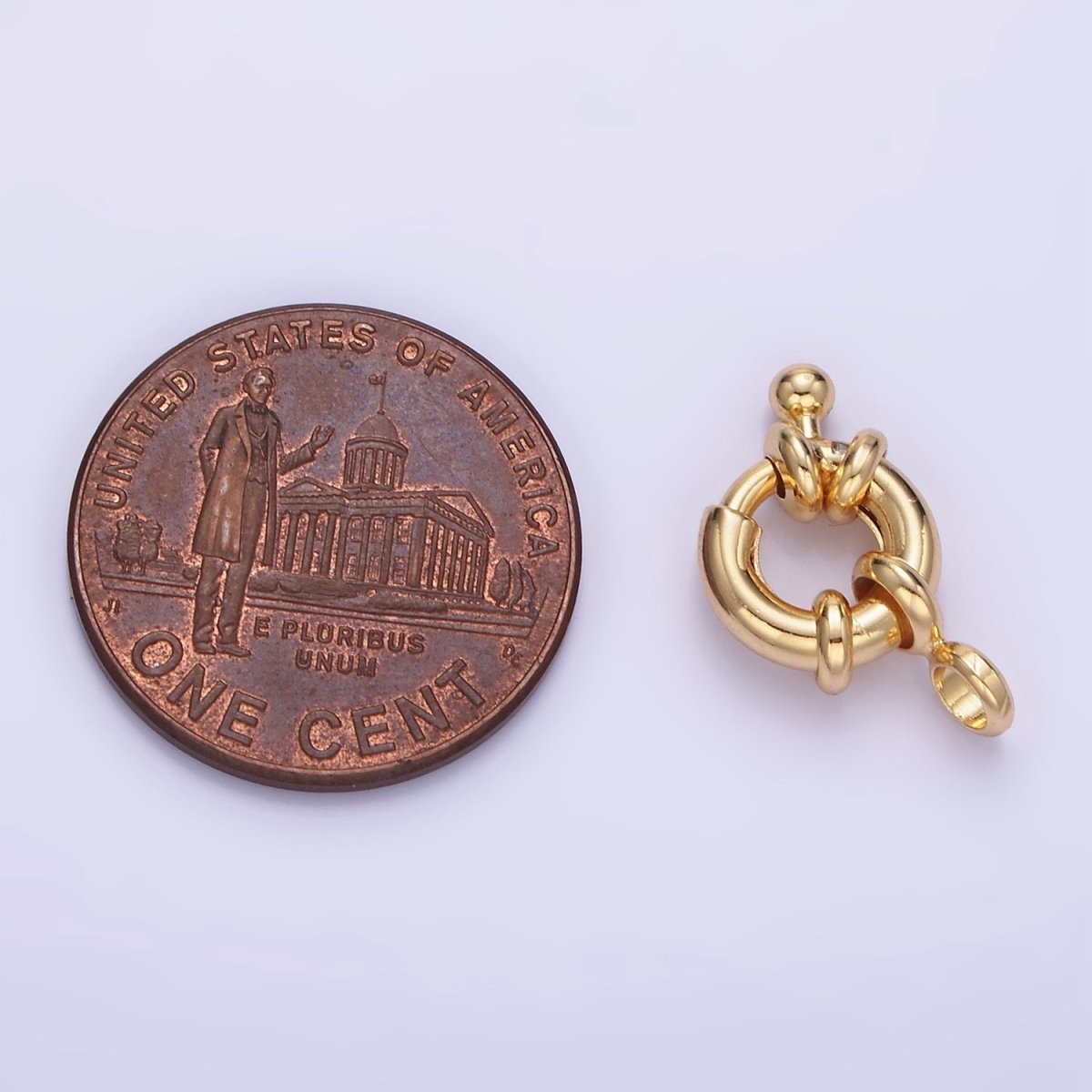 24K Gold Filled 9mm Single Nautical Sailor Clasps Closure Findings | Z790