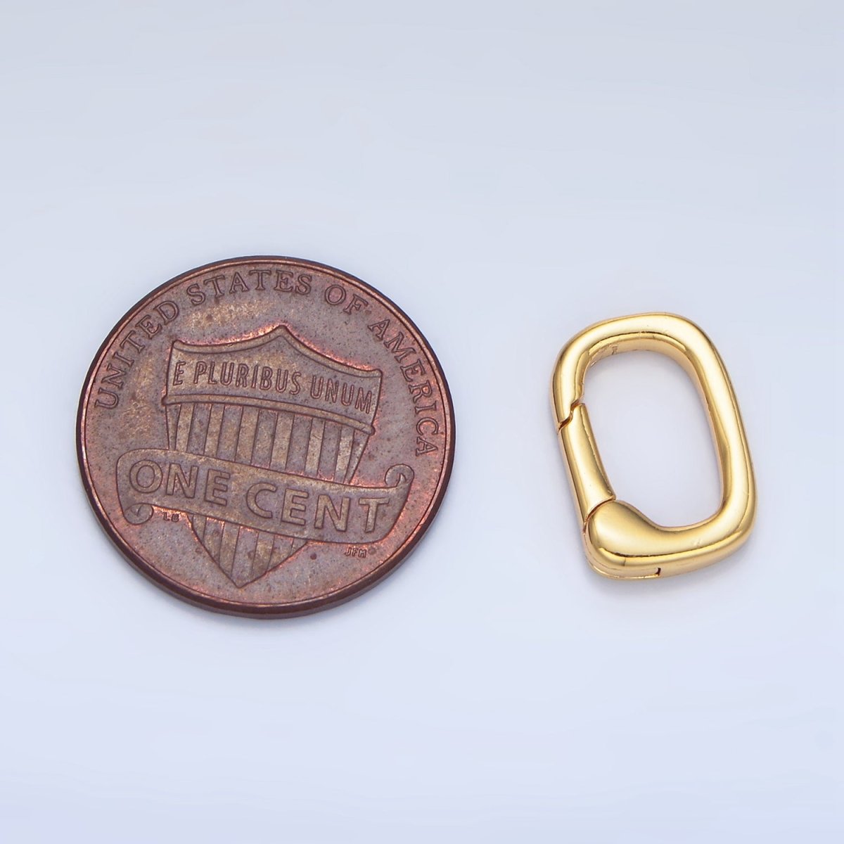 24K Gold Filled 14mm Square Push Spring Gate Findings in Gold & Silver | Z966