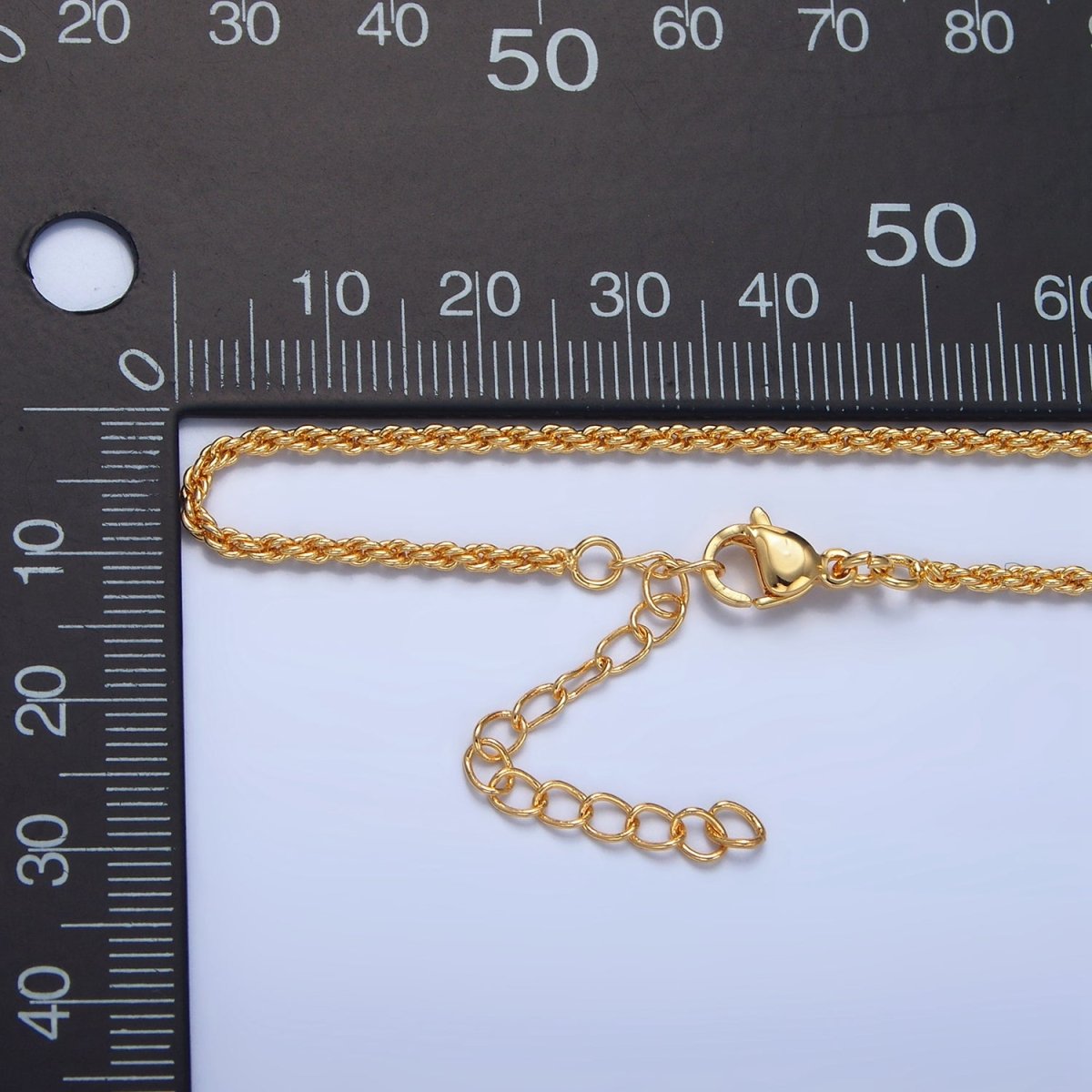 24K Gold Filled 2mm Twisted Rope Chain 18 Inch Necklace | WA-2642