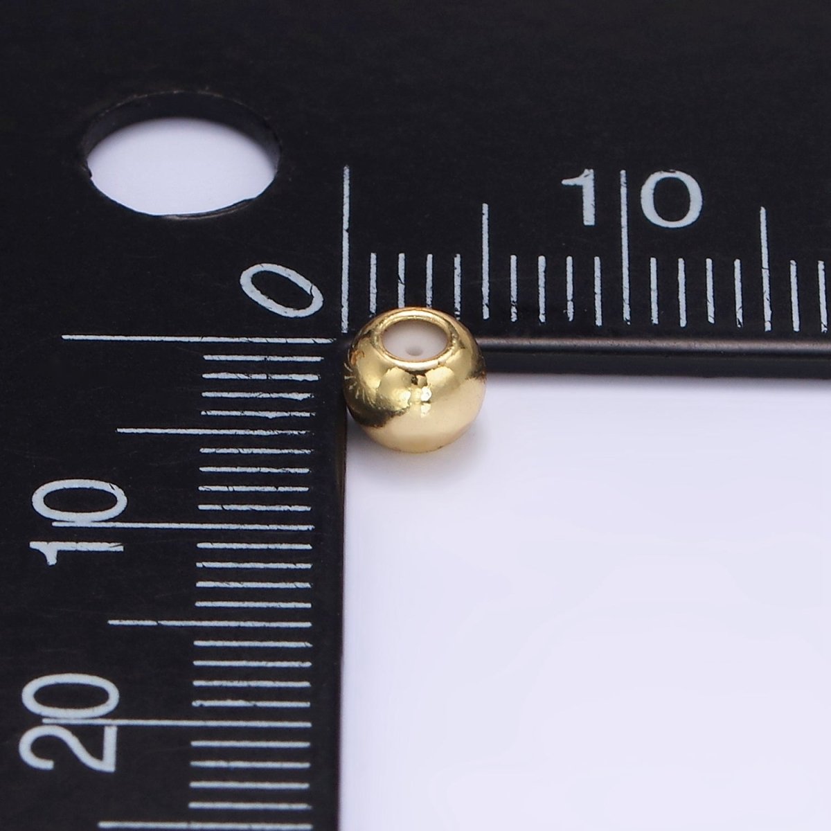 24K Gold Filled 5mm Stopper Rubber Bead Findings Rubber Charm Stopper | L-529