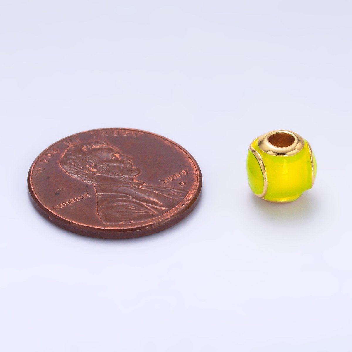 24K Gold Filled Baseball Sports Enamel Bead | B206