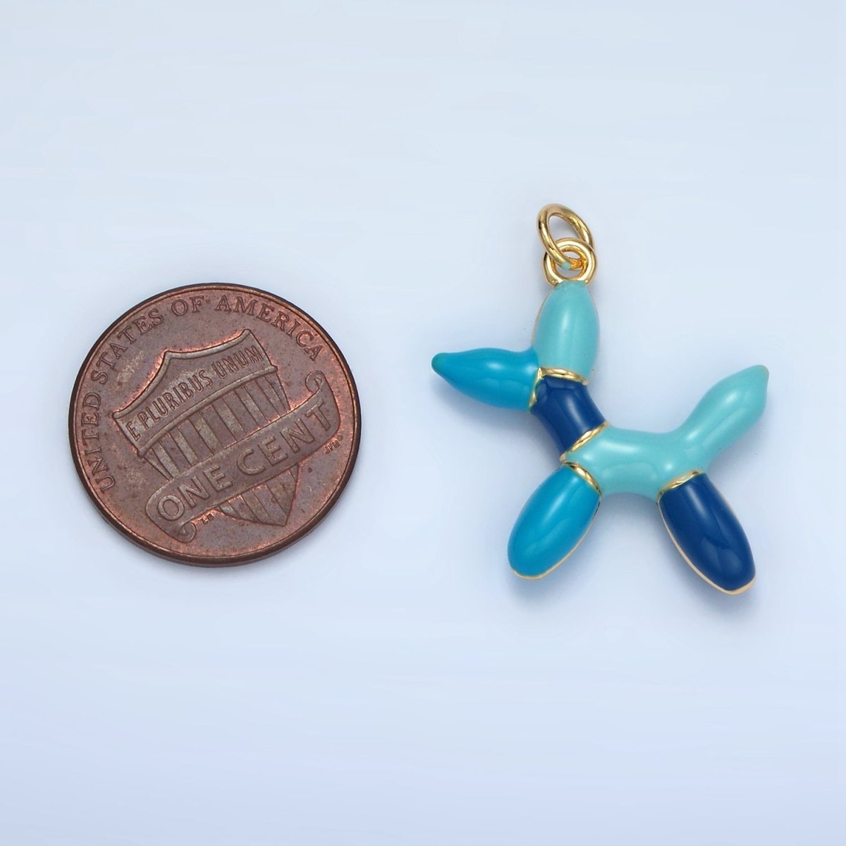 24K Gold Filled Green, Red, Blue Enamel Balloon Animal Charm | M139 - M140