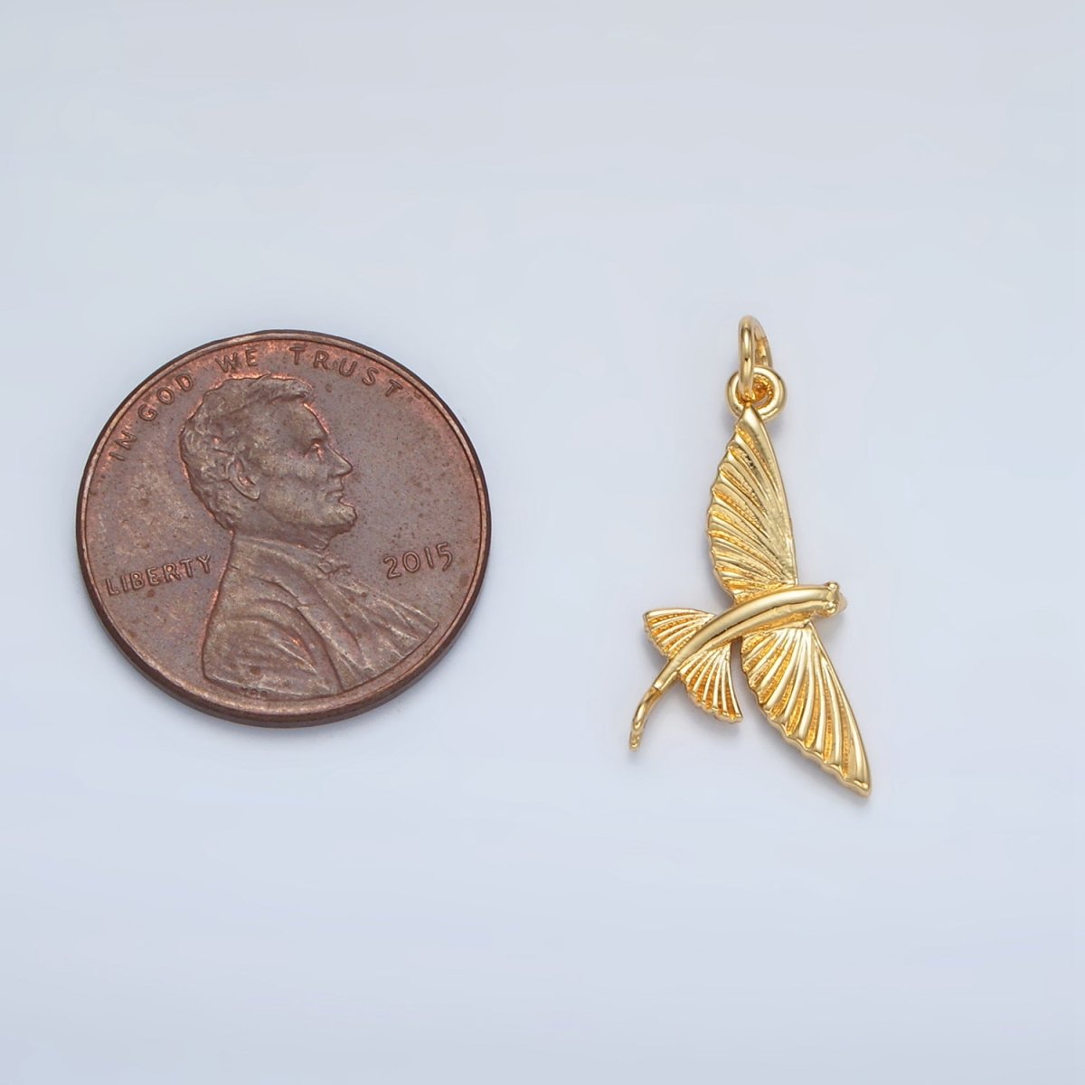24K Gold Filled Minimalist Flying Fish Pet Charm | AC130