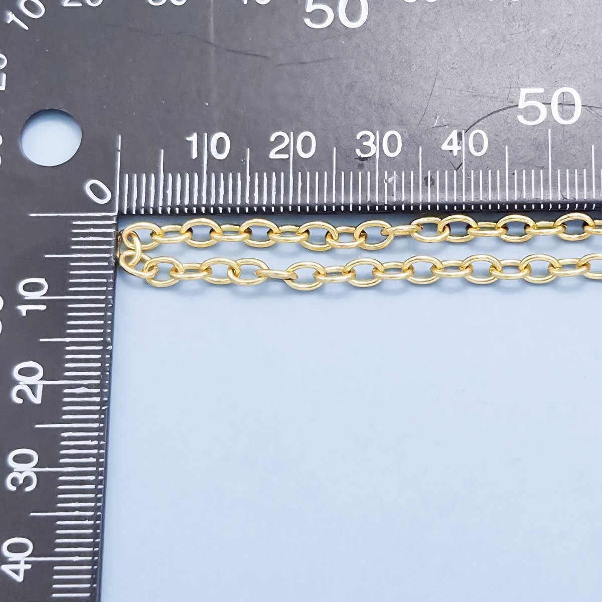 24K Gold Filled Rolo Link Chain, 5X4mm Rolo Chain, Dainty Rolo Chain by Yard, Rolo Chain For Jewelry Making, Necklace, Bracelet, Anklet Supply Component | ROLL-191 Clearance Pricing