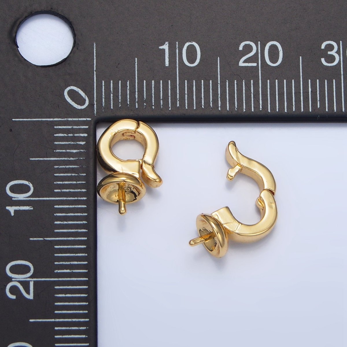 24K Gold Filled Snap Latch Drill Needle Findings | Z971