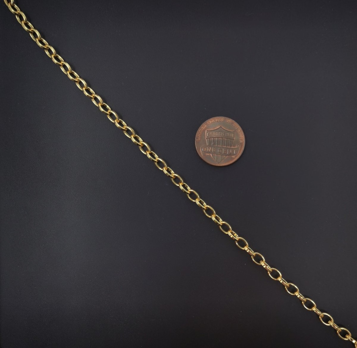 6x4mm Thick Rolo Cable Chain by the Yard, 24K Gold Filled Oval Chunky Necklace Unfinished Chain Great For Layer Necklace Choker Bracelet, CABLE Chain | ROLL-062 Clearance Pricing