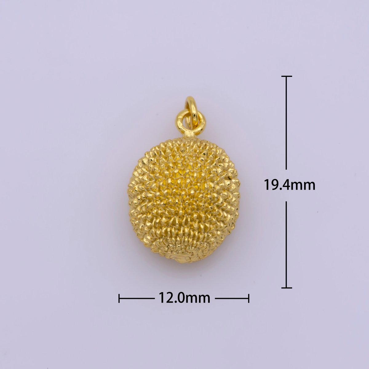 Mini Gold Durian Charm Enamel King of Fruits Pendant M-826