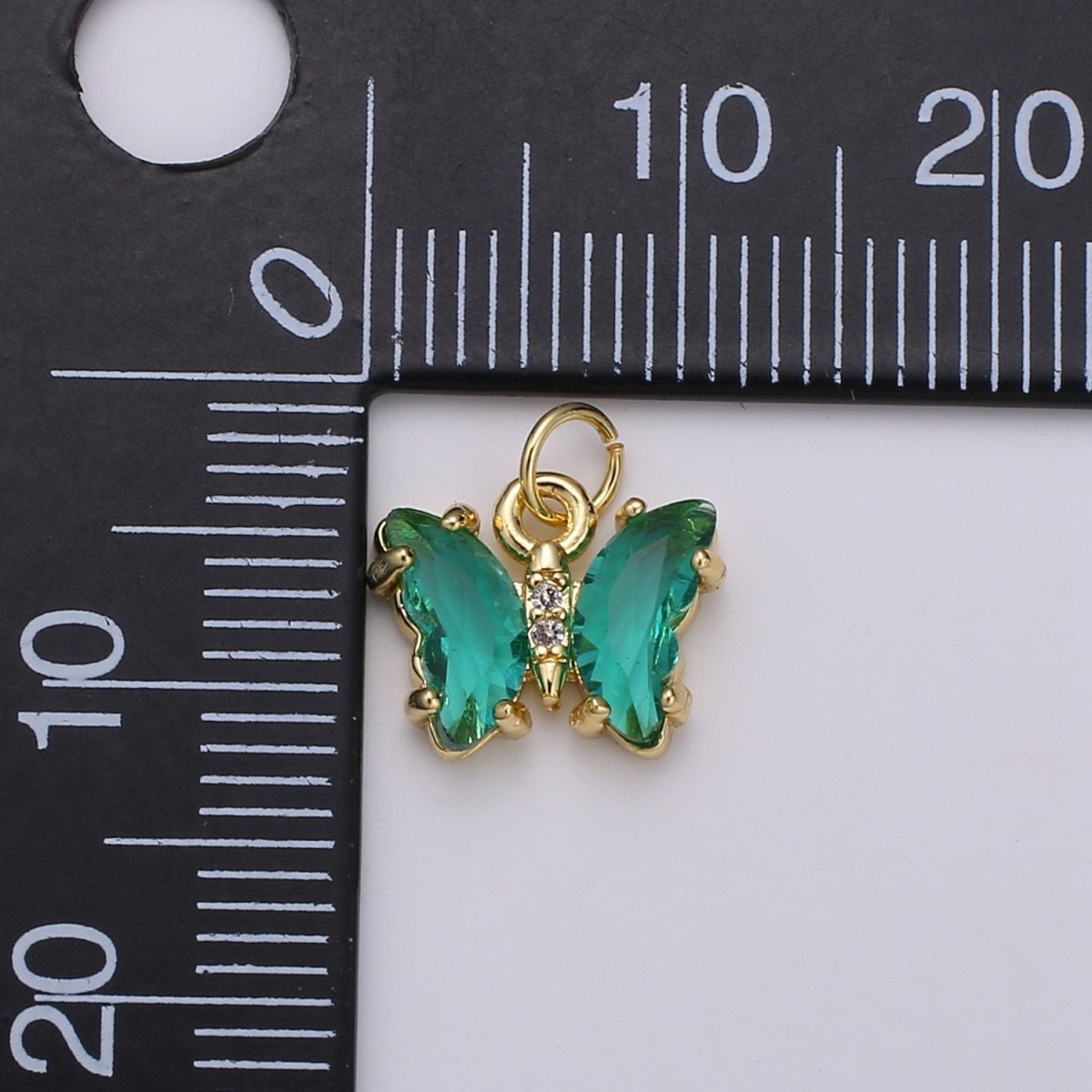 Mini Gold Filled Acrylic Butterfly Charm D819 E023 E025
