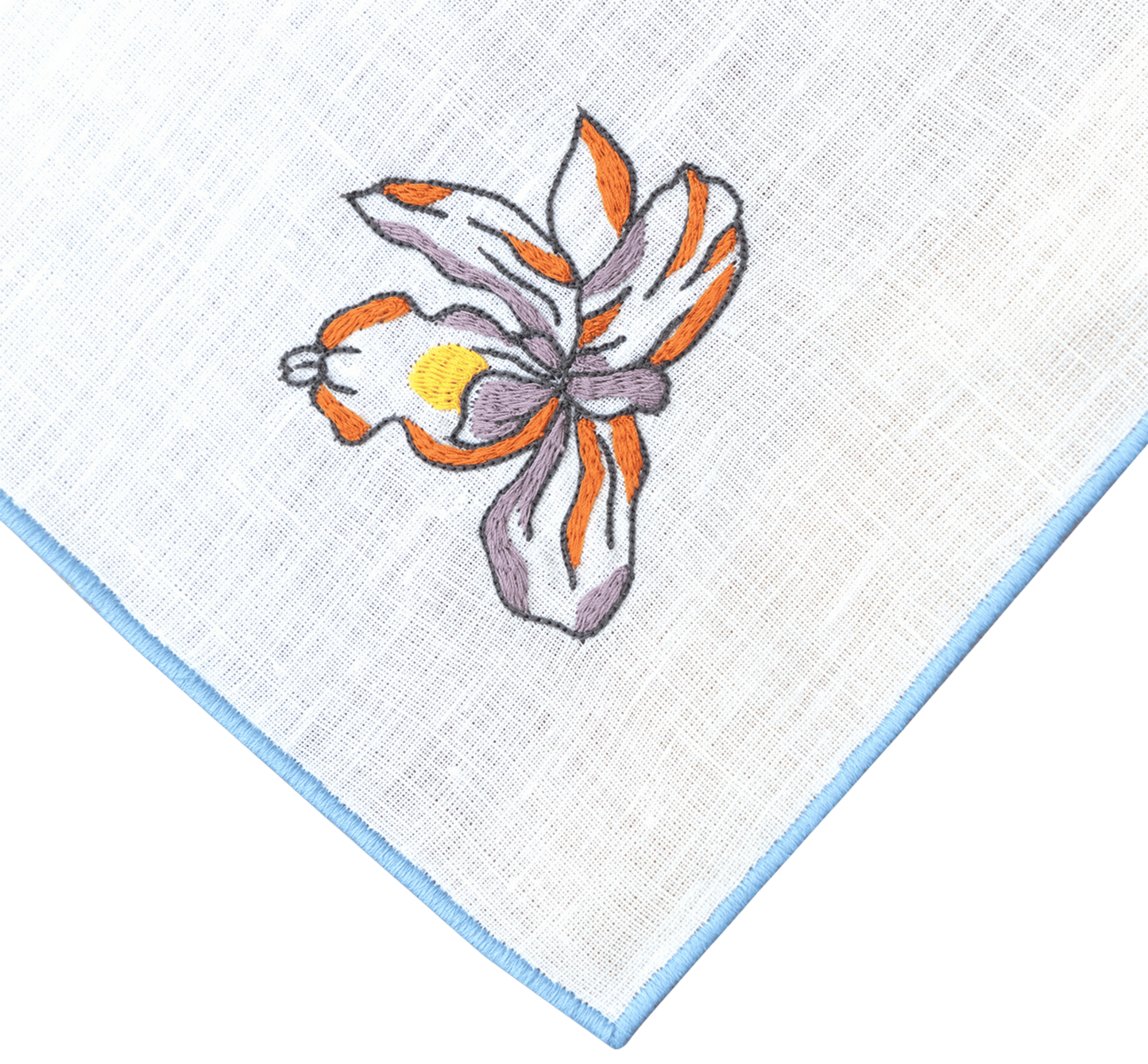 Hand Embroidered Floral Fresco Napkins 18" x 18" (Set of 4)