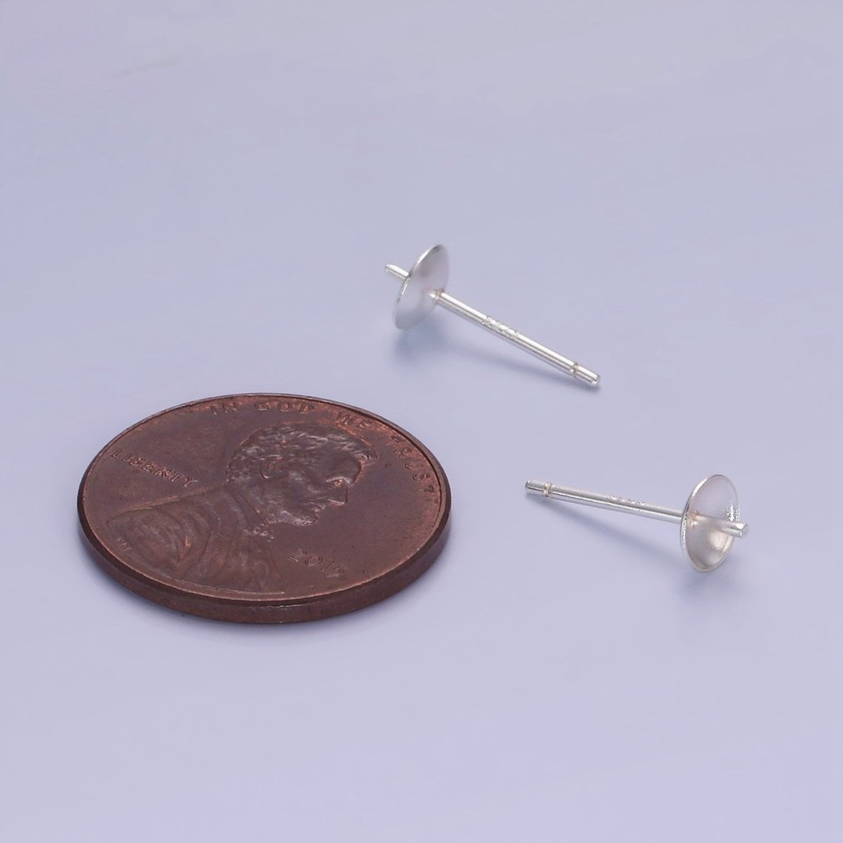 1 pair S925 Sterling Silver Drill Post Stud with peck Earrings Findings for Jewelry Making | SL-363