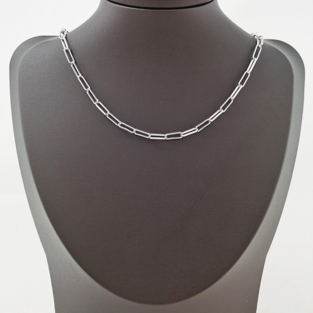 10X4mm Silver Chain, White Gold Filled Paper Clip Chain, Unfinished Chain For Jewelry: Necklace, Anklet, Bracelet Component, Sold By Yard | ROLL-198 Clearance Pricing