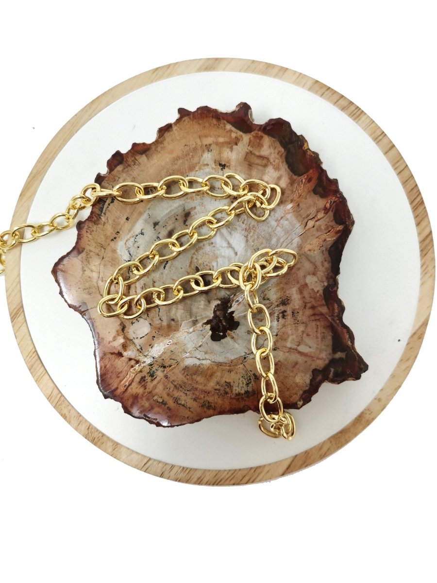 10X7mm Chunky Rolo CABLE Chain, 24K Gold Plated Sold by Yard, Unfinished Chain For Necklace Bracelet Anklet Supply | ROLL-099 Clearance Pricing