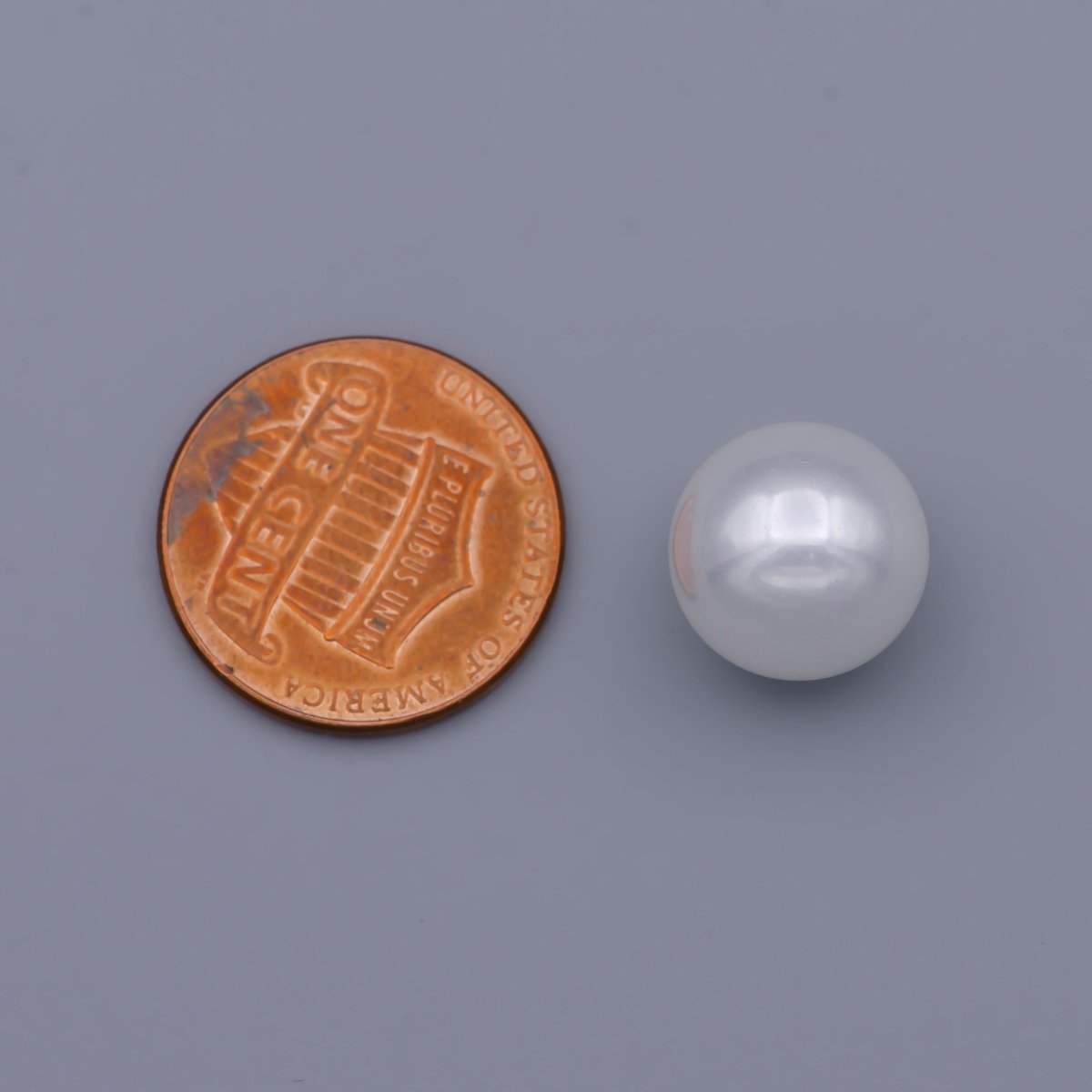 12mm White Acrylic Pearl Round Beads | P-1831