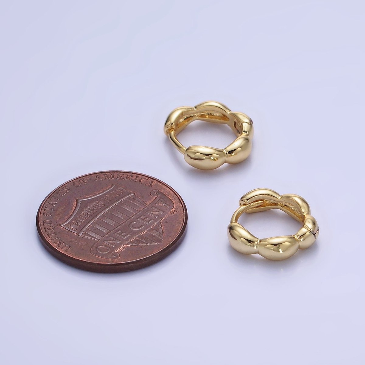 14K Gold Filled 11mm Bubble Cartilage Huggie Earrings | AB1351