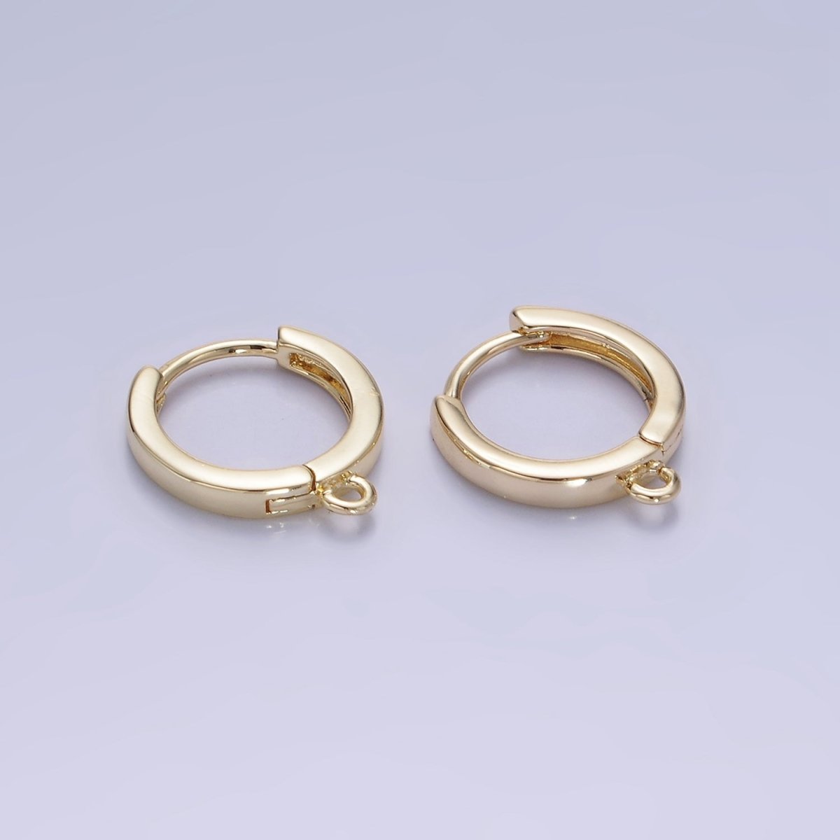 14K Gold Filled 13mm Minimalist Huggie Earrings Findings | Z753