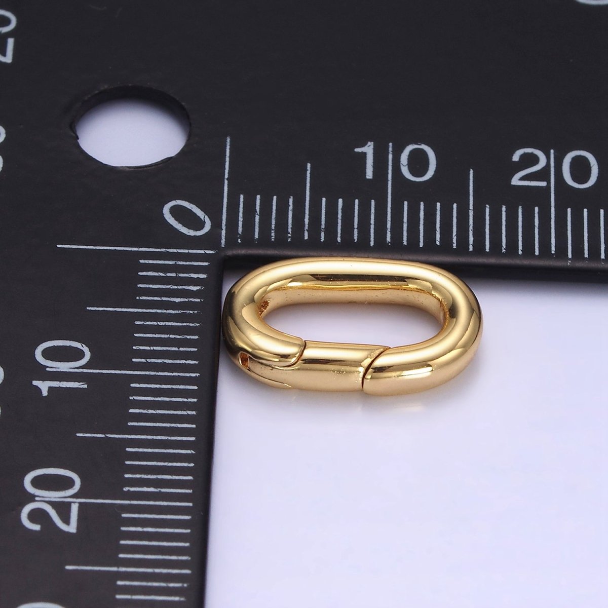 14K Gold Filled 16mm Oblong Push Spring Gate Finding Supply | Z680