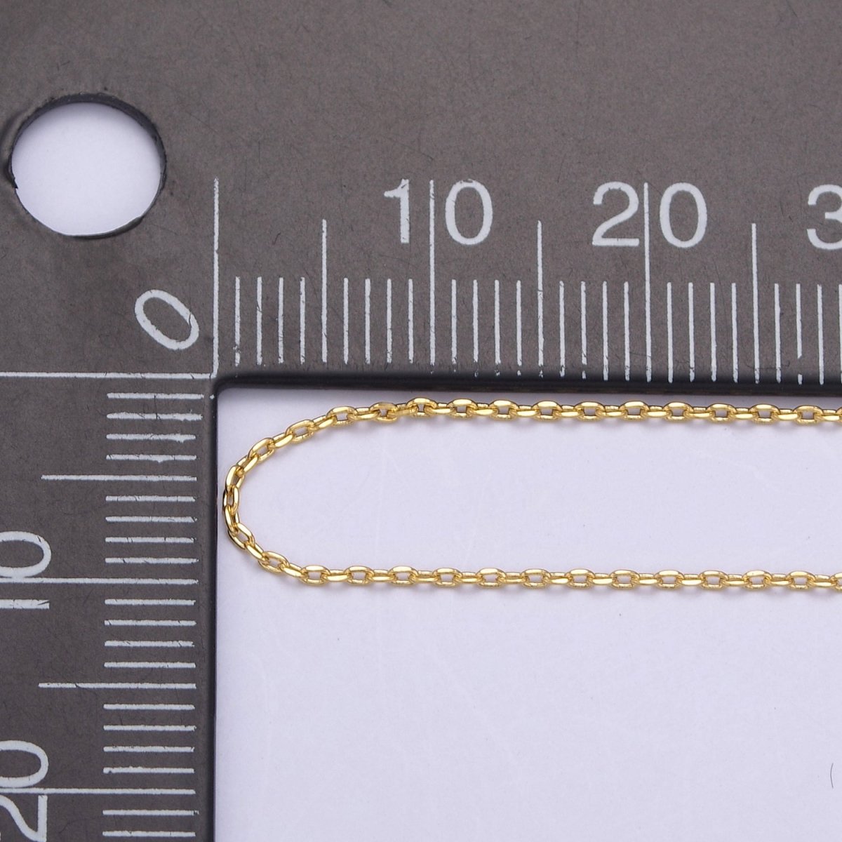 14K Gold Filled 1mm Cable Chain Dainty 19 Inch Layering Slider Necklace | WA-738 Clearance Pricing