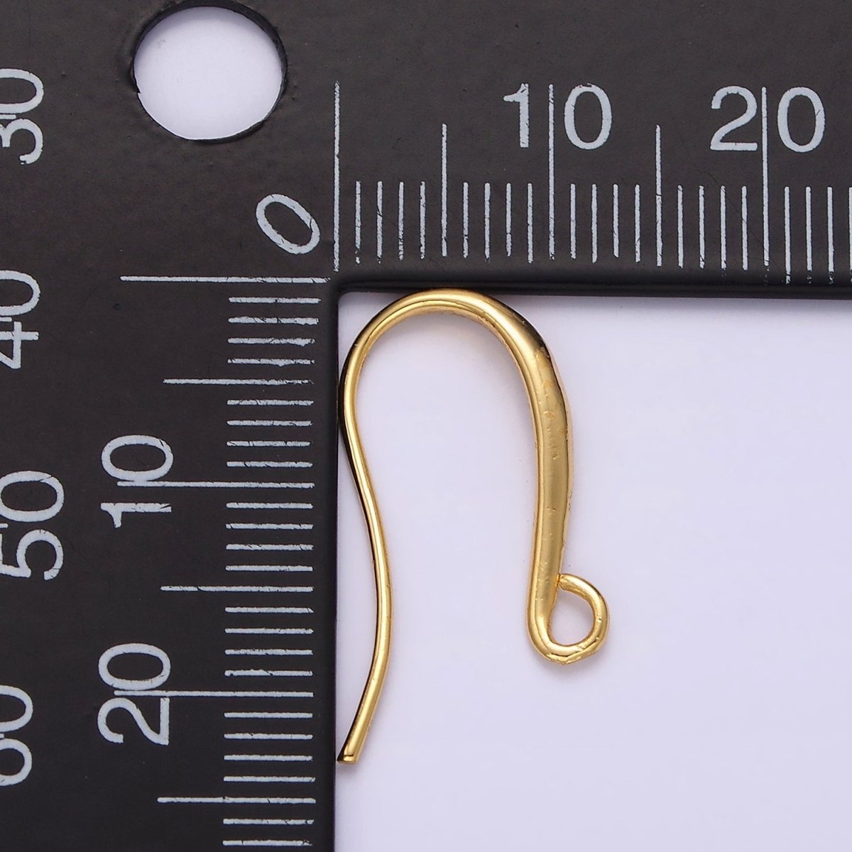 14K Gold Filled 20mm Loop Minimalist French Hook Earrings Findings Supply | Z569