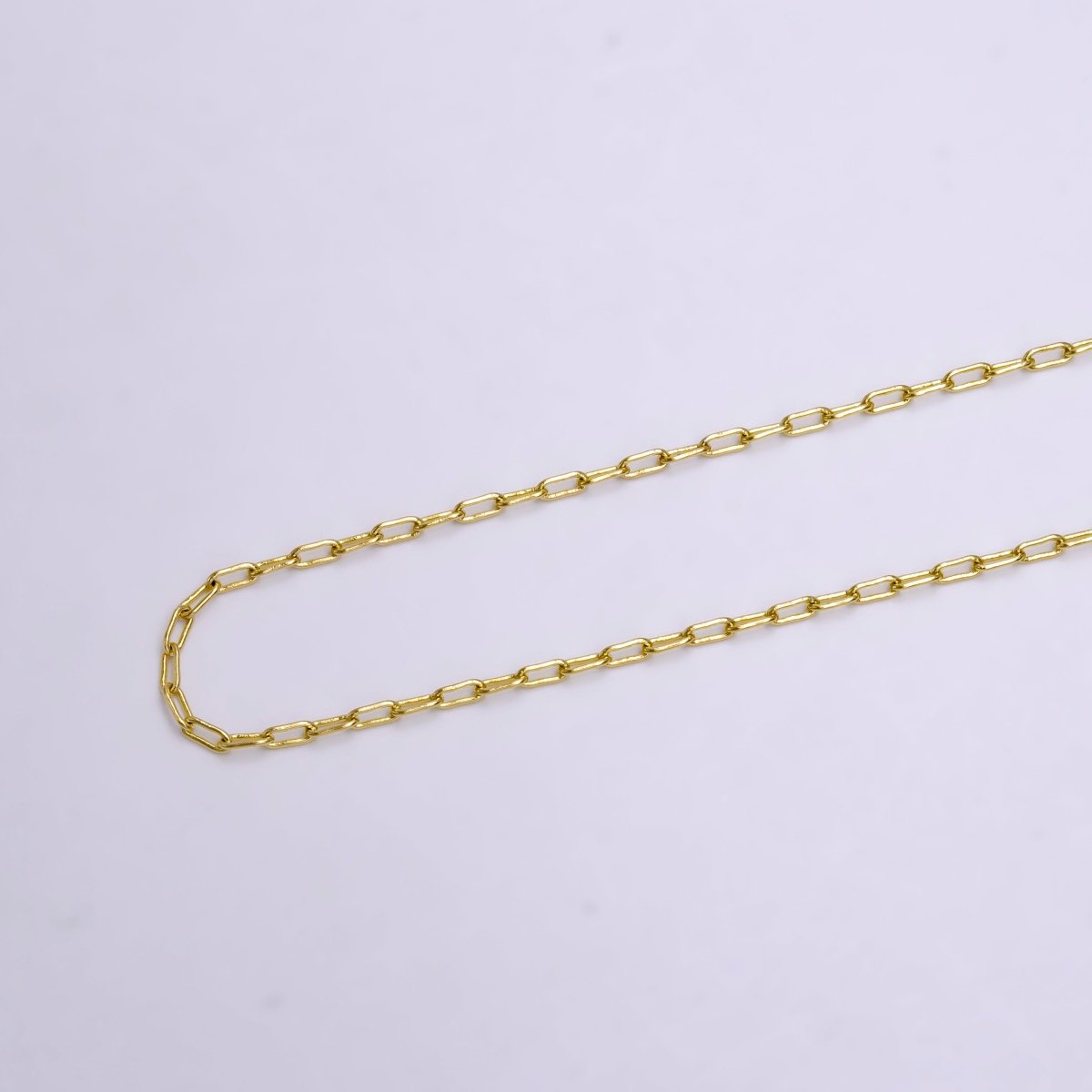 14K Gold Filled 2mm Paperclip 18 Inch, 16 Inch, 20 Inch Paperclip Choker Layering Chain Necklace | WA-2225 - WA-2227