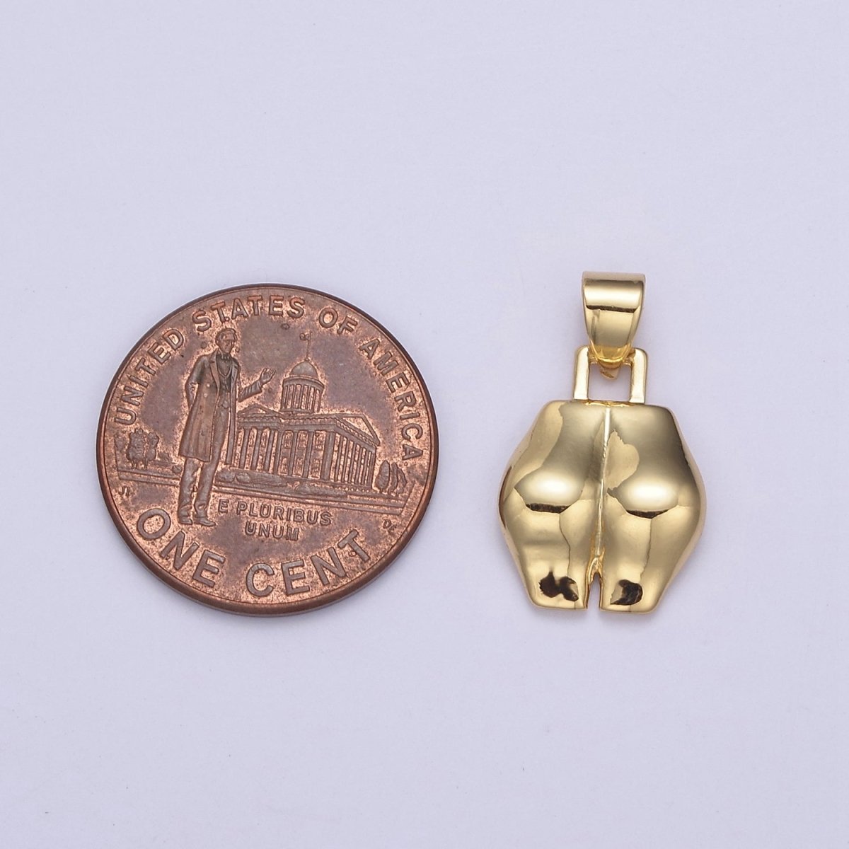 14k Gold Filled Bootylicous Booty Pendant // Butt Ass Charm // La Femme Necklace Charm Jewelry N-557
