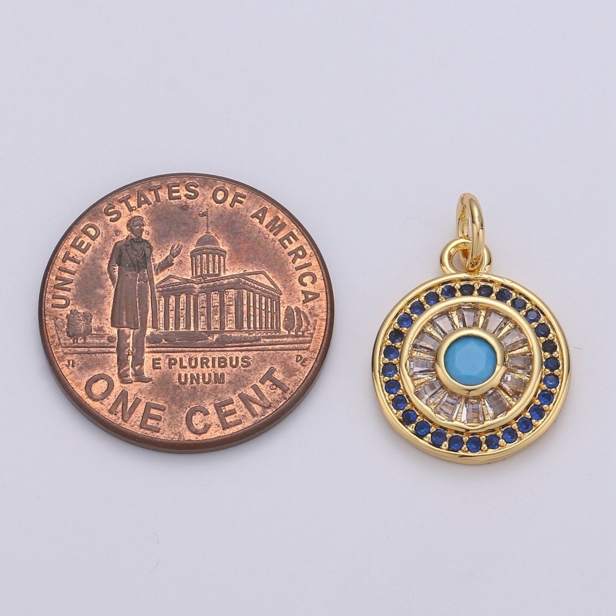 14k Gold Filled Charms, Micro Pave Sun Charms, Sun Jewelry, Cubic Zirconia Charms, Turquoise Cz Stone Charms D-625