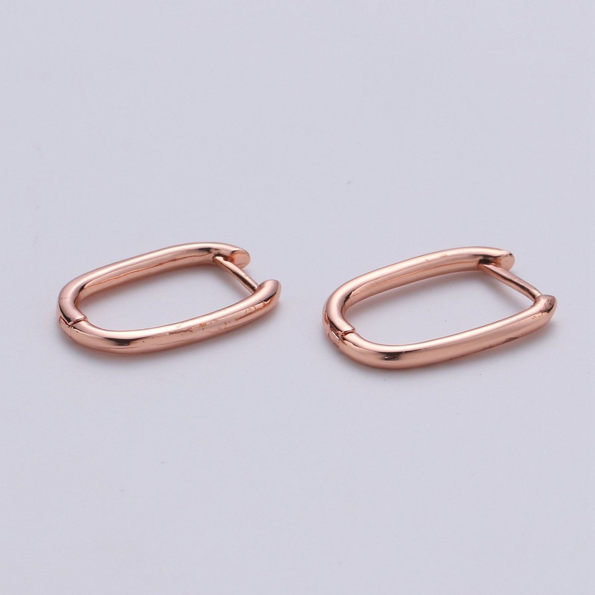 14k Gold Filled Earings / Sterling Silver Thick Earings / Bold rectangle hoop earings / minimalist earings gift for her P-041 P-042