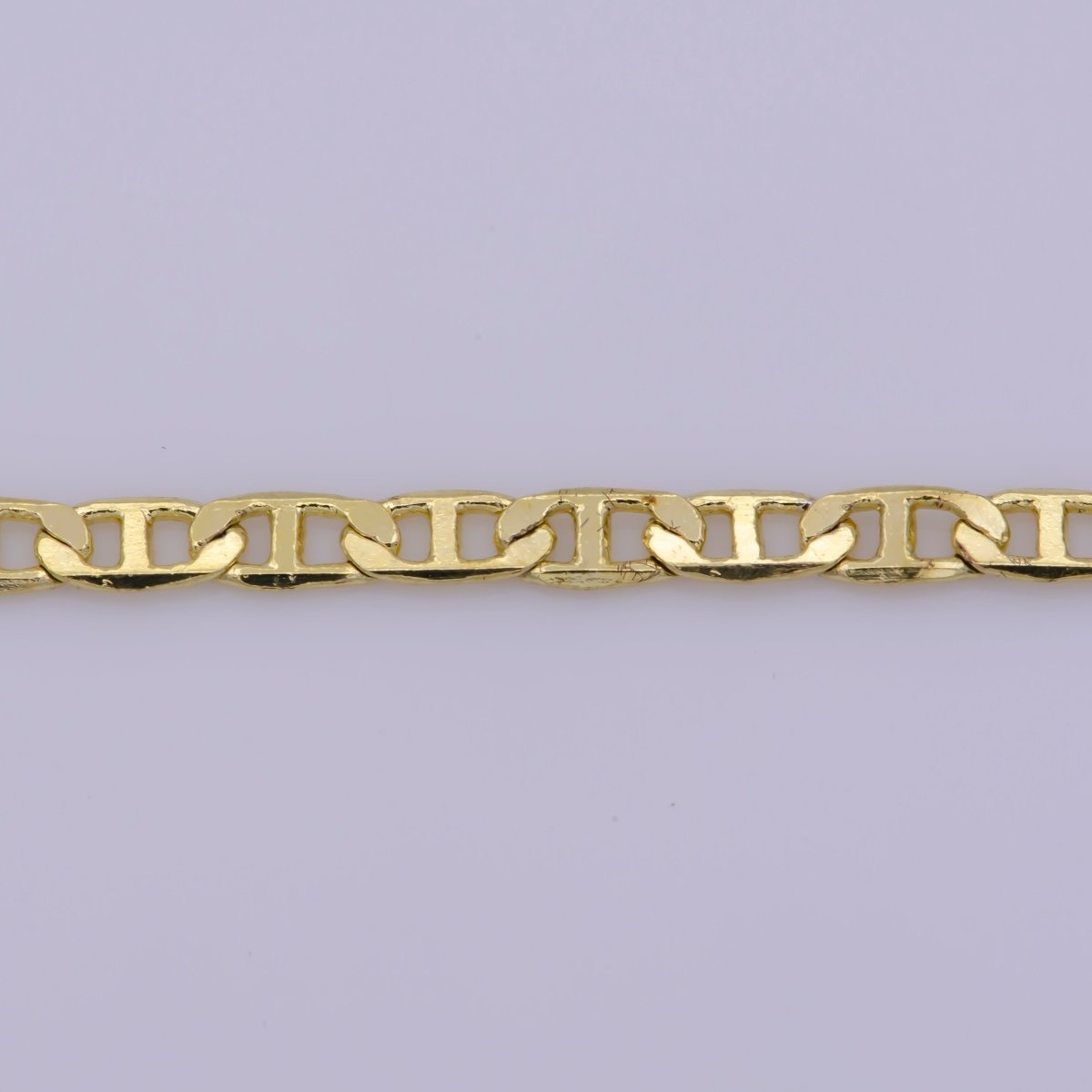 14K Gold Filled Edged Mariner Unisex 16 Inch Choker Chain Necklace | WA-391 Clearance Pricing