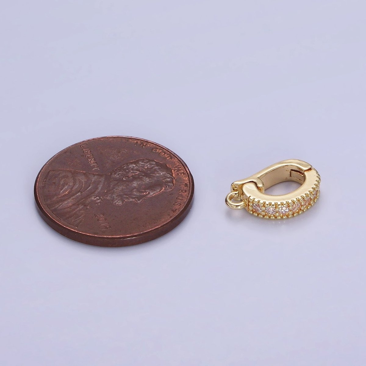 14K Gold Filled Enhancer Bail Slide CZ Charm Bail Enhancer Hinged Bail Z-700