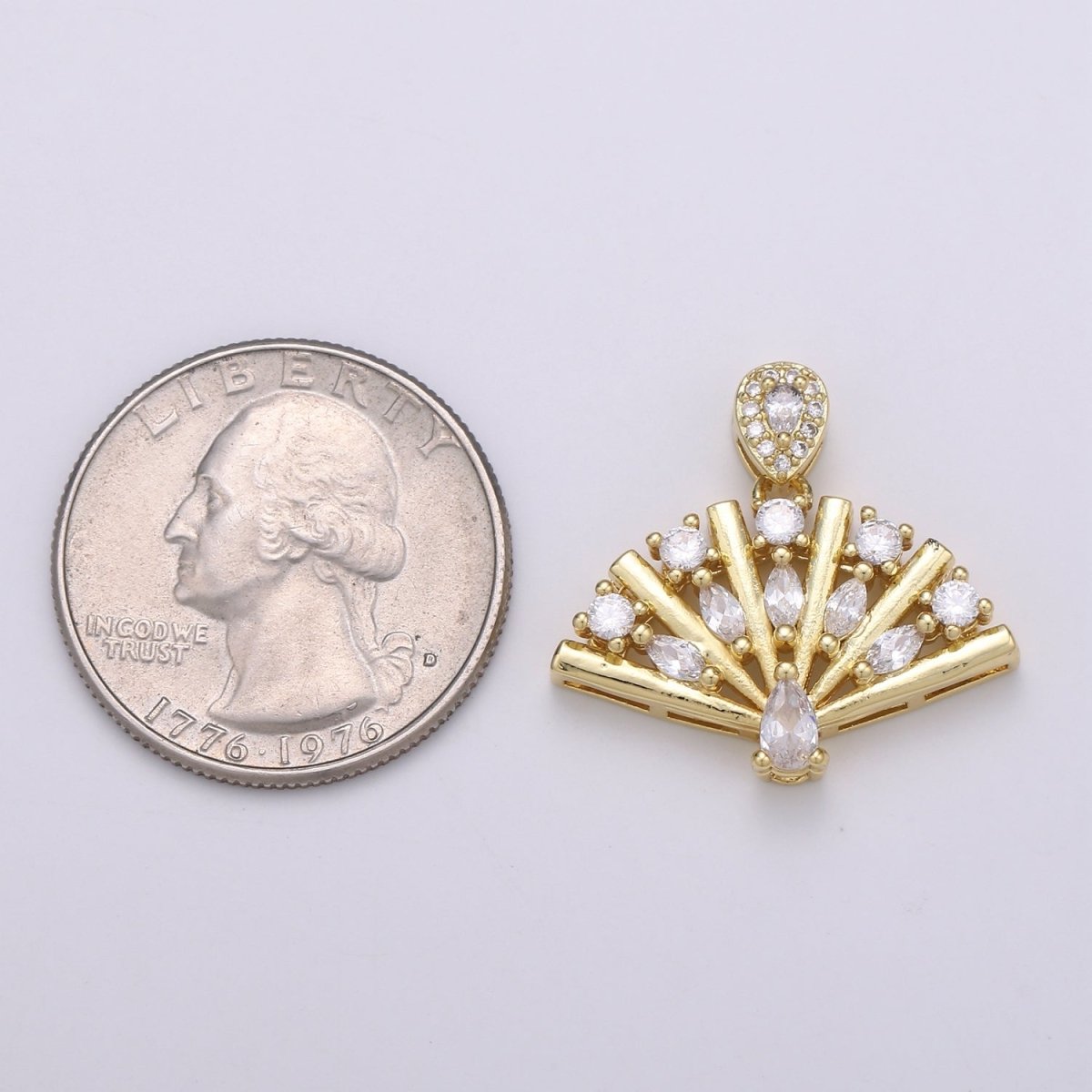 14K Gold Filled Fan Pendants J-110