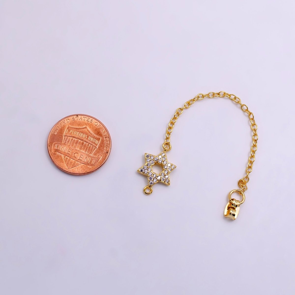 14K Gold Filled Micro Paved CZ Star of David Earring Backing Findings | K188