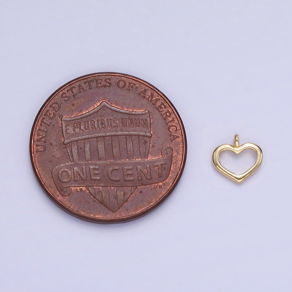 14K Gold Filled Mini Open Heart Minimalist Charm | AG753