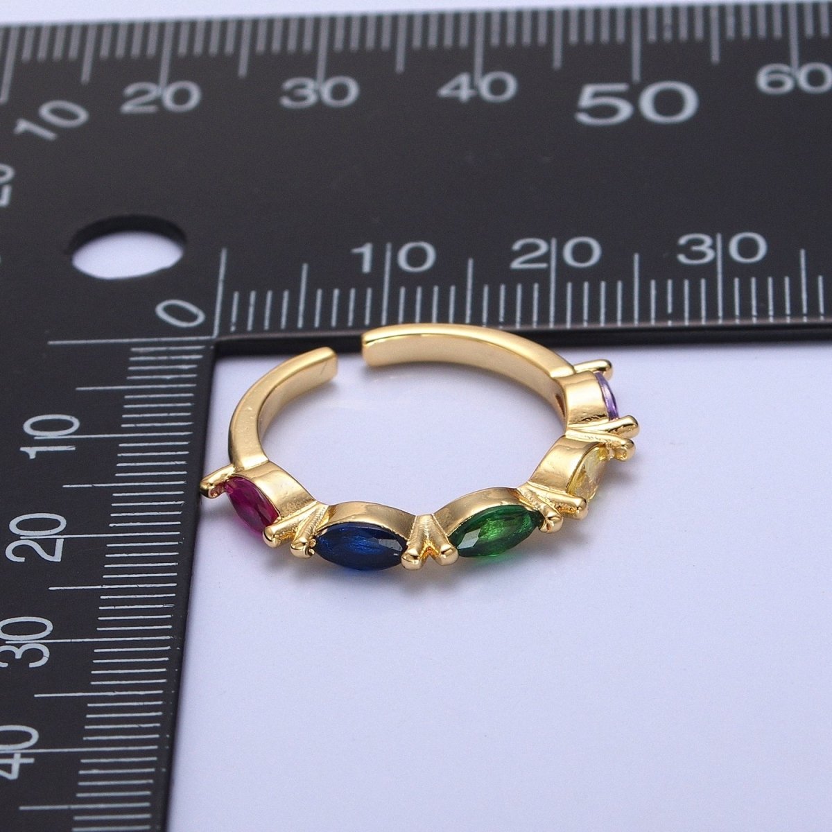 14K Gold Filled Minimalist Colorful Birthstone Ring, Gold Minimalist Jewelry O-2122