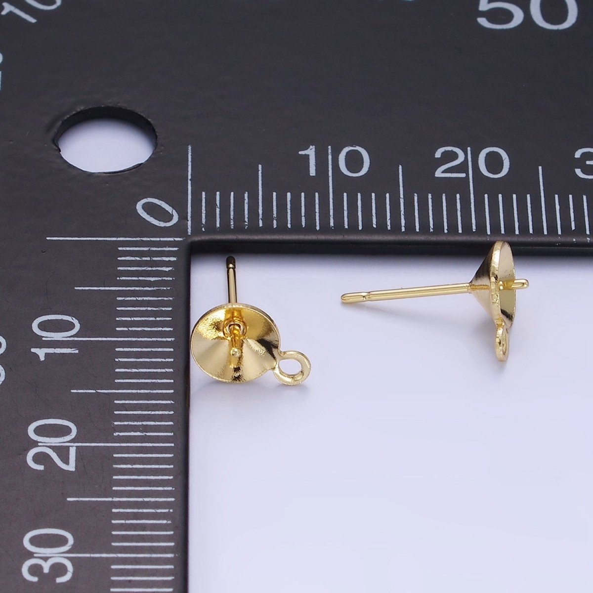 14K Gold Filled Minimalist Needle Drill Stud Earrings Findings | Z758