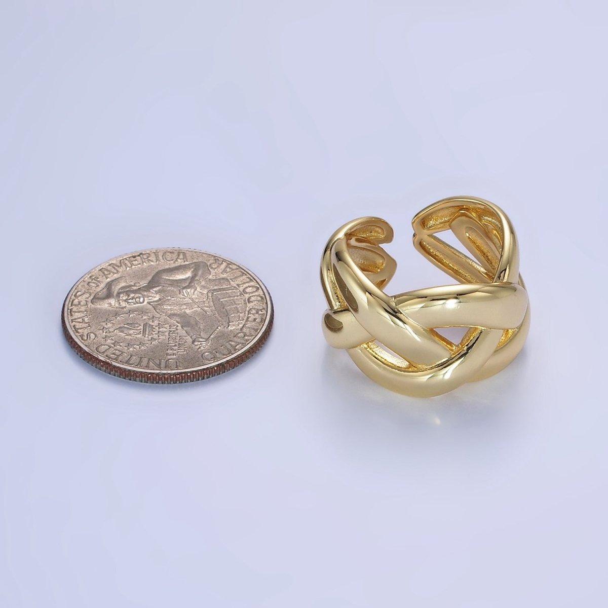 14K Gold Filled Multiple Band Fold Ring in Gold & Silver | O1349 O1350
