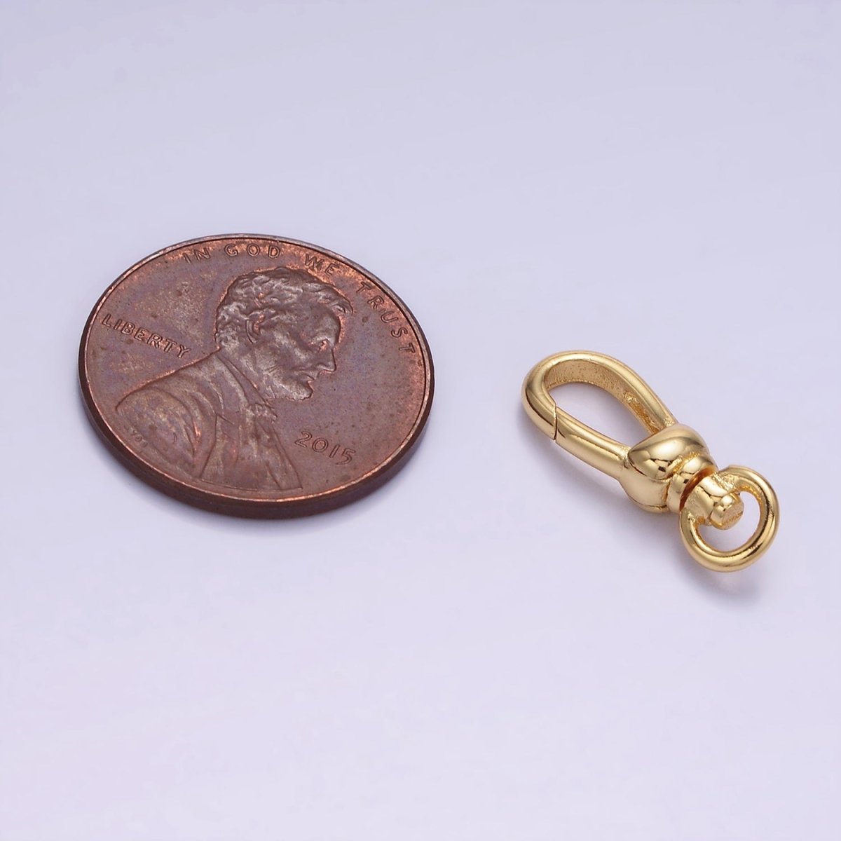 14K Gold Filled Push Spring Gate Swivel Clasps Findings Self Closing Triggerless| Z729