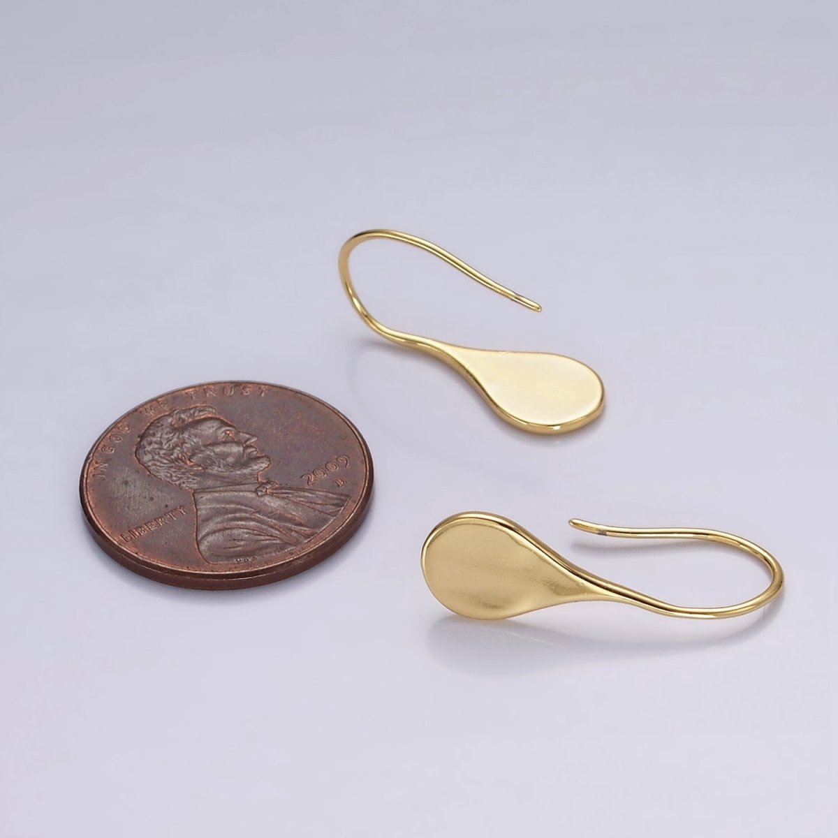 14K Gold Filled Teardrop Minimalist French Hook Earrings | AE-964
