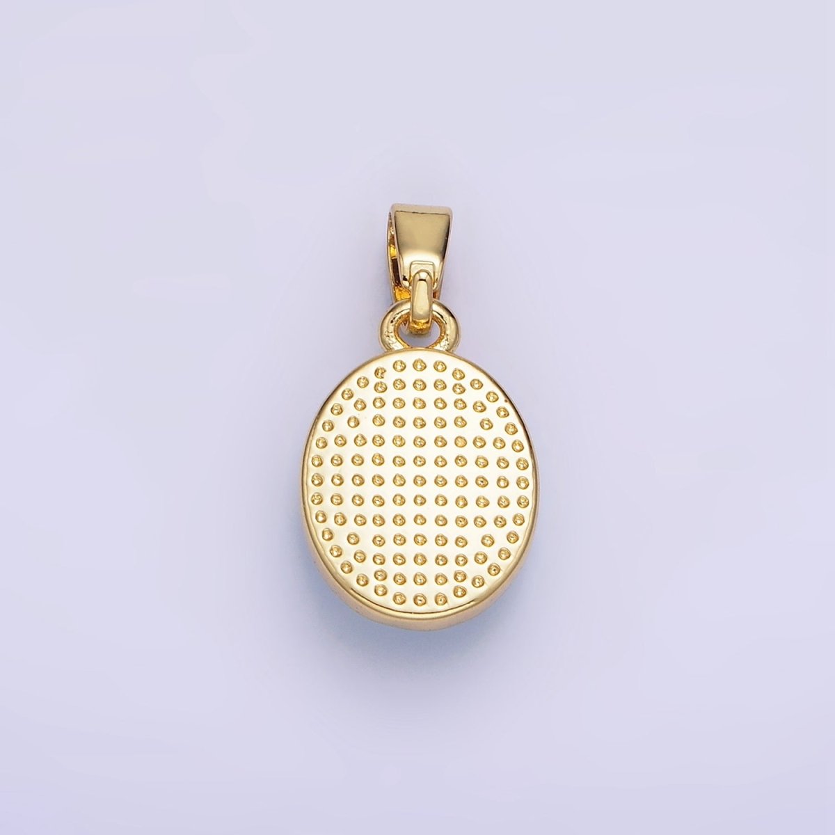 14K Gold Filled Turquoise Gemstone Oval Bezel Pendant | AH164